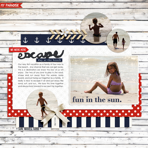 Ocean Lake Beach digital scrapbook page by rlma featuring Project Mouse (At Sea): Elements by Britt-ish Designs and Sahlin Studio