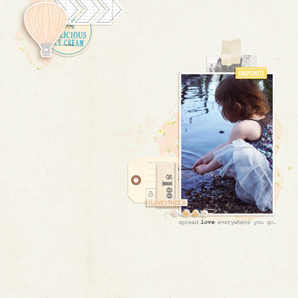 Digital Scrapbook Page by MlleTerraMoka using Drift Away Kit by Sahlin Studio