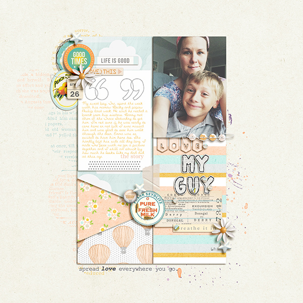 Digital Scrapbook Page by gracielou using Drift Away Kit by Sahlin Studio