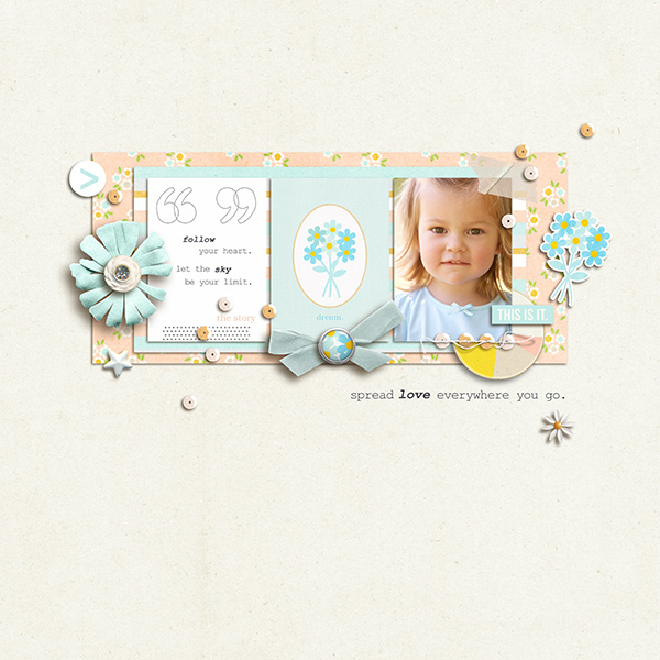 Digital Scrapbook Page by sucali using Drift Away Kit by Sahlin Studio