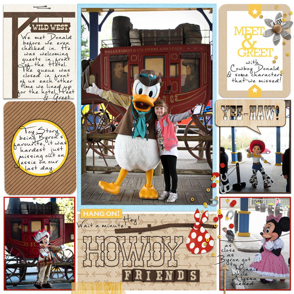 Disney Cowboy Donald Meet & Greet digital Project Life page by justine featuring “Project Mouse: Frontier” by Britt-ish Designs and Sahlin Studio