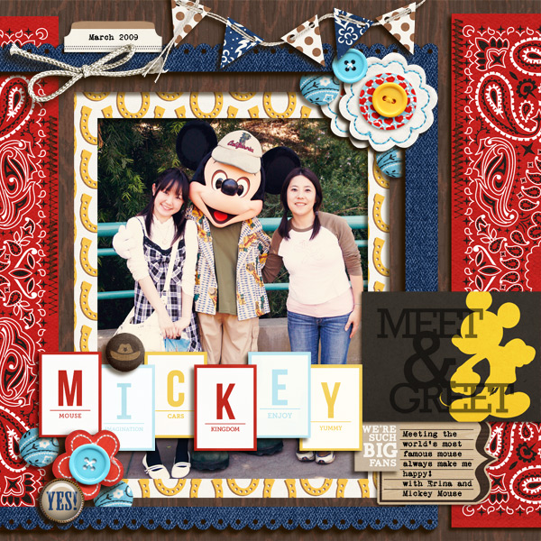 Mickey Mouse digital scrapbook page by mikinenn featuring Project Mouse Alphabet Cards by Britt-ish Designs and Sahlin Studio.