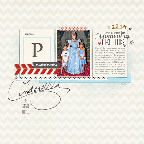 Disney Cinderella Princess digital scrapbook page by rlma featuring Project Mouse Alphabet Cards by Britt-ish Designs and Sahlin Studio.