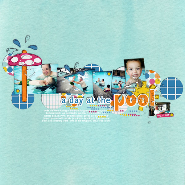 Pool Waterpark digital scrapbooking layout created by emilymerritt featuring waterpark by sahlin studio and jacque larsen