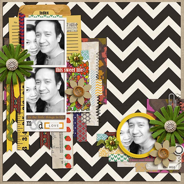 This Sweet Life digital scrapbooking layout created by DonnaE  featuring Retro Mod by Sahlin Studio