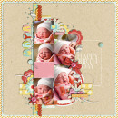 Digital Scrapbook Page by britt featuring Paint Swatch Templates by Sahlin Studio