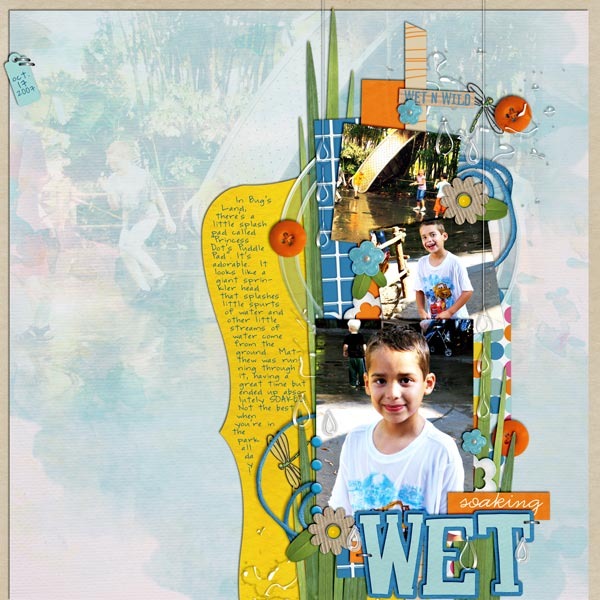 Pool Waterpark digital scrapbooking layout created by britt featuring waterpark by sahlin studio and jacque larsen