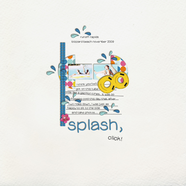 Pool digital scrapbooking layout featuring waterpark by sahlin studio and jacque larsen