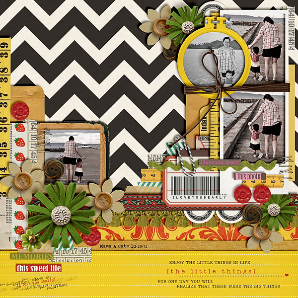 This Sweet Life digital scrapbooking layout created by dianeskie  featuring Retro Mod by Sahlin Studio