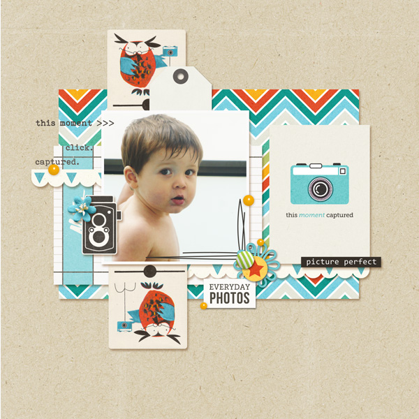 Everyday Photos digital scrapbook page by MlleTerraMoka featuring Flashback by Sahlin Studio