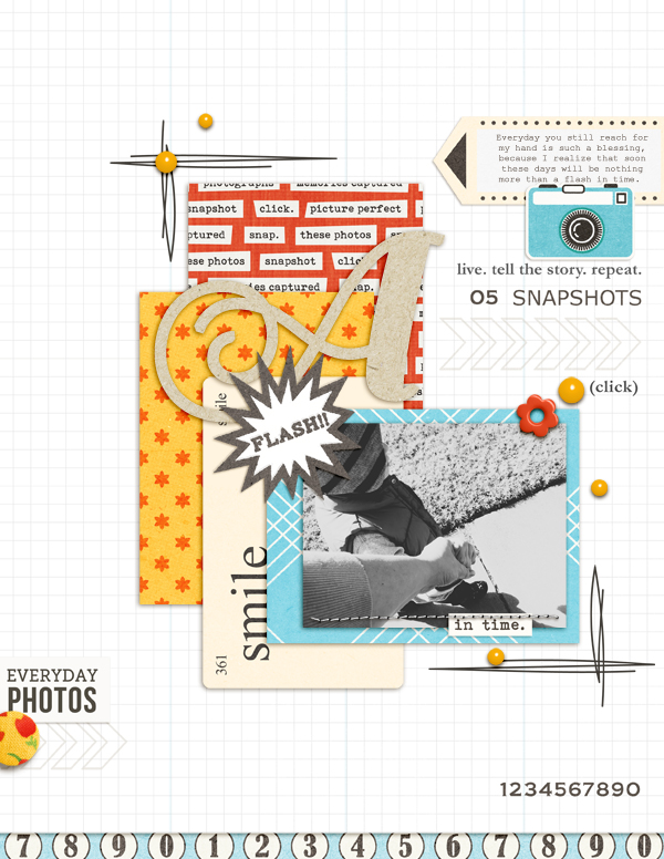Everyday Photo digital scrapbook page by askings featuring Flashback by Sahlin Studio