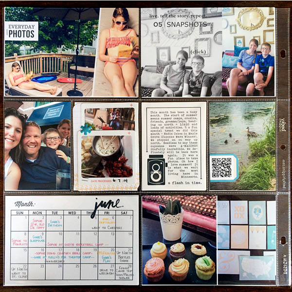 June Everyday Photos Digital Project Life Layout by kristasahlin featuring Flashback by Sahlin Studio
