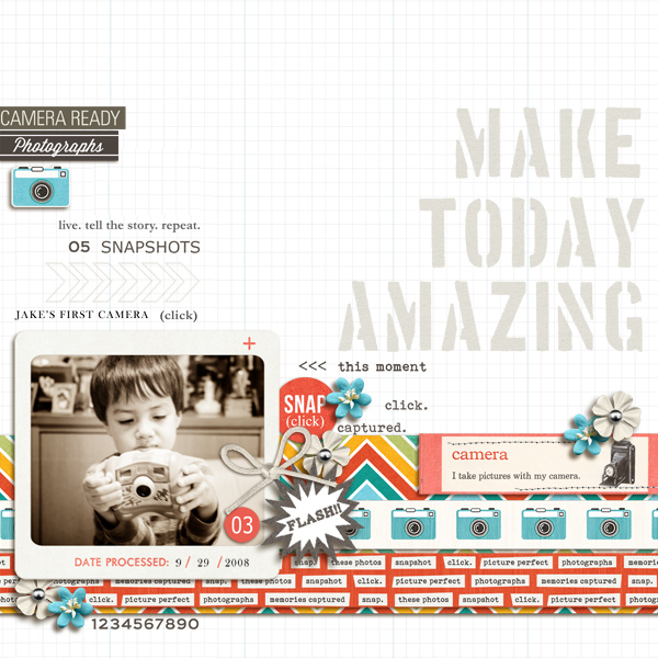 Make Today Amazing digital scrapbook page by mikinenn featuring Flashback by Sahlin Studio