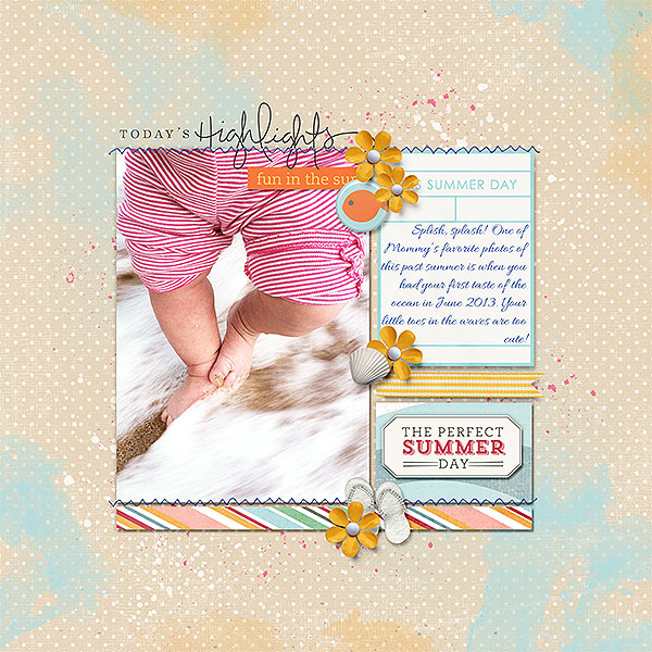 Perfect Summer Day digital scrapbook page by zanthia122 featuring Hello Sun by Sahlin Studio