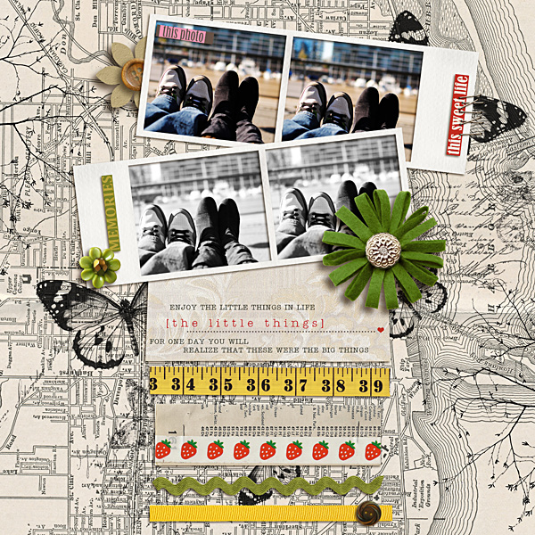 This Sweet Life digital scrapbooking layout created by ju  featuring Retro Mod by Sahlin Studio
