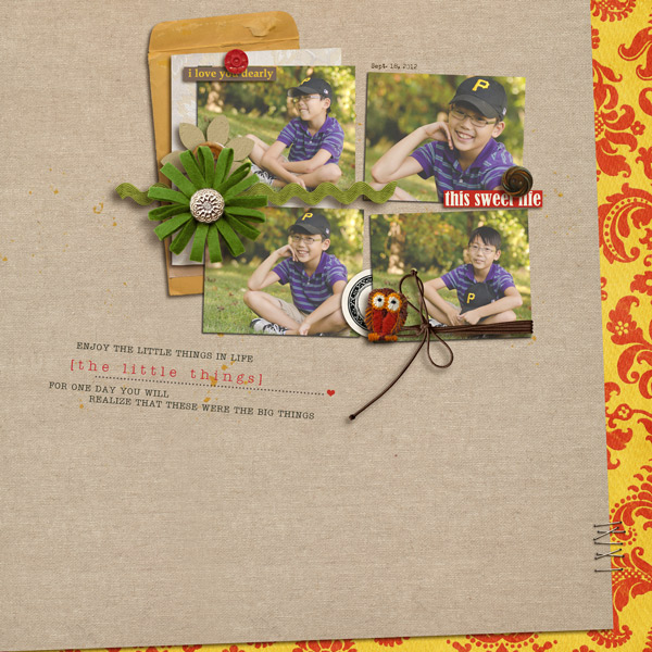 Its the Little Things digital scrapbooking layout created by mlewis featuring Retro Mod by Sahlin Studio