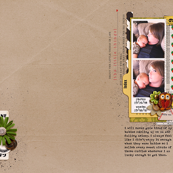 Its the Little Things digital scrapbooking layout created by mrsski07 featuring Retro Mod by Sahlin Studio