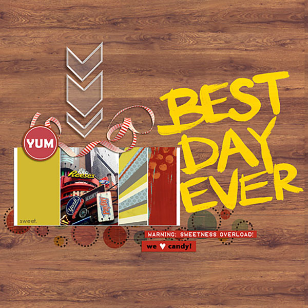 Best Day Ever Digital Scrapbook Page by HeatherPrins featuring Paint Swatch Templates by Sahlin Studio