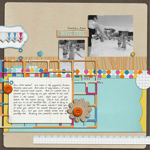 Pool Waterpark digital scrapbooking layout created by kristasahlin featuring waterpark by sahlin studio and jacque larsen