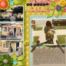 digital scrapbooking layout created by tiff featuring retro mod by sahlin studio