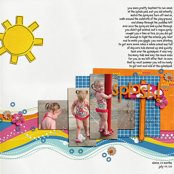 Pool Waterpark digital scrapbooking layout created by LeeAndra featuring waterpark by sahlin studio and jacque larsen