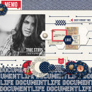 Document Life digital scrapbook layout by Damayanti featuring Documentary by Sahlin Studio