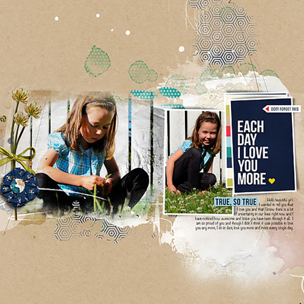 True, so True digital scrapbook layout by HeatherPrins featuring Documentary by Sahlin Studio