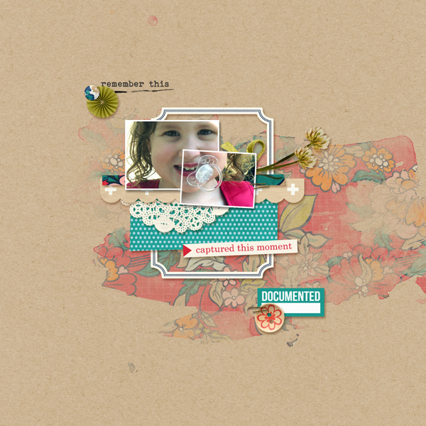 Captured Moment digital scrapbook layout by MlleTerraMoka featuring Documentary by Sahlin Studio