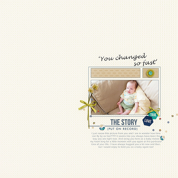 The Story digital scrapbook layout by PLM featuring Documentary by Sahlin Studio