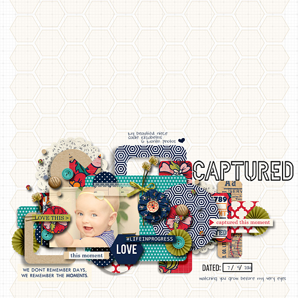 Captured digital scrapbook layout by dotcomkari featuring Documentary by Sahlin Studio