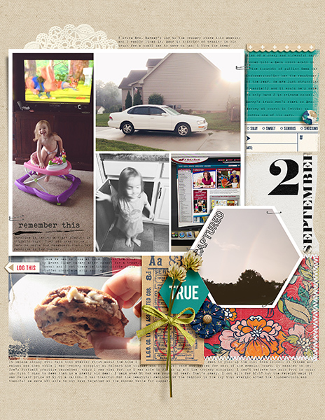 Captured digital scrapbook layout by gracielou featuring Documentary by Sahlin Studio