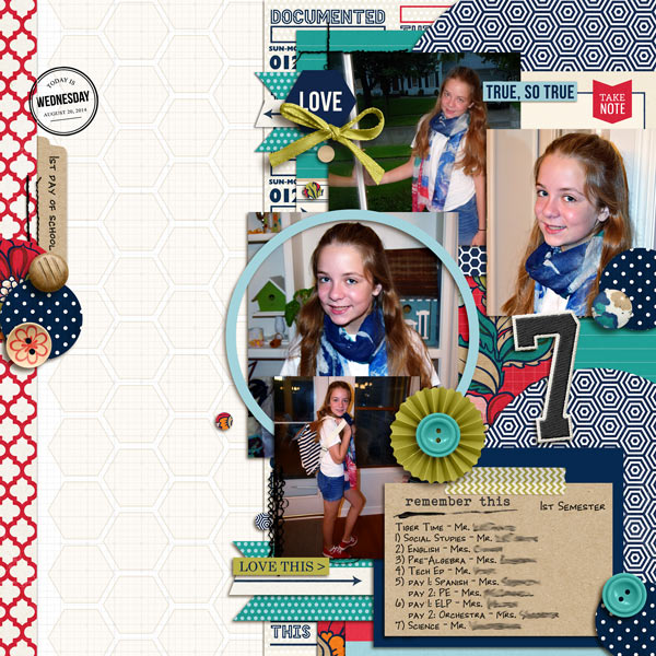 1st Semester Digital Scrapbook layout by norton94 featuring Documentary by Sahlin Studio