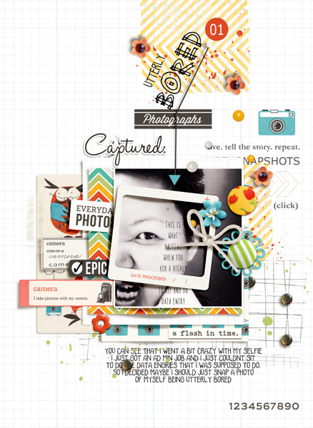 Captured digital scrapbook page by misslovescraps featuring Flashback by Sahlin Studio