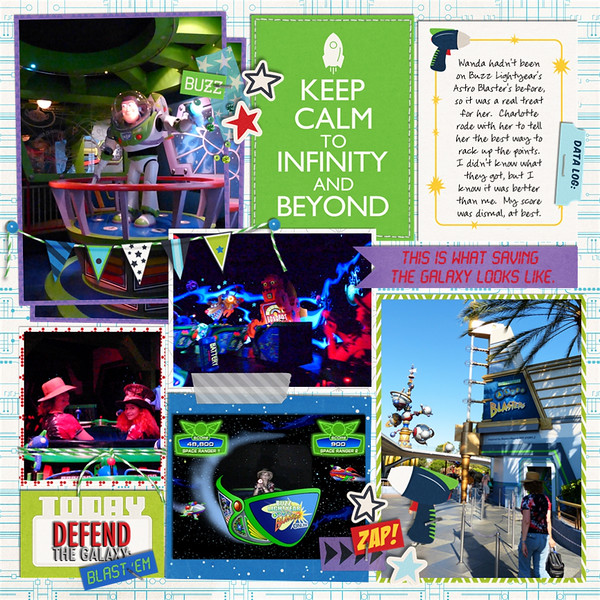 Disney Tomorrowland Astro Blasters digital scrapbook page by Quilty Mom featuring Project Mouse (Tomorrow) by Britt-ish Designs and Sahlin Studio