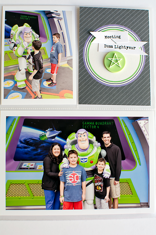 Disney Tomorrowland Meet and Greet with Buzz Light Year hybrid project life by carolee featuring Project Mouse (Tomorrow) by Britt-ish Designs and Sahlin Studio