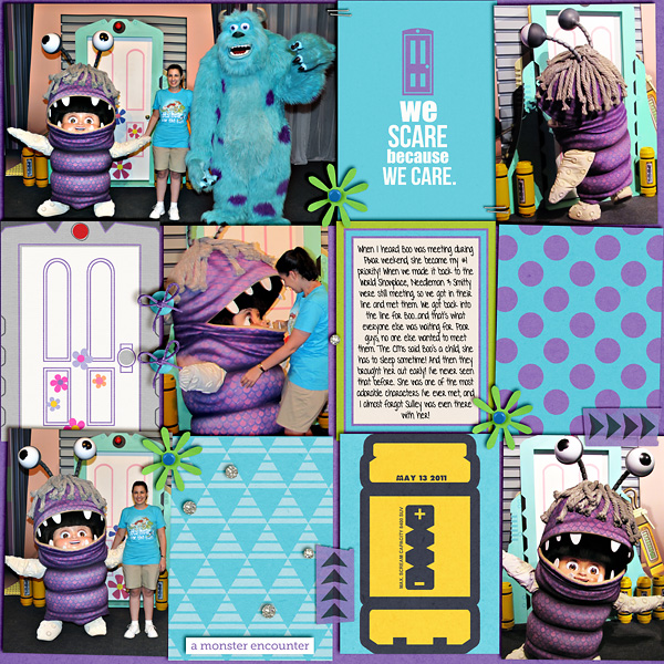 Disney Monsters Inc - Sully Boo digital Project Life by heather featuring Project Mouse (Tomorrow) by Britt-ish Designs and Sahlin Studio