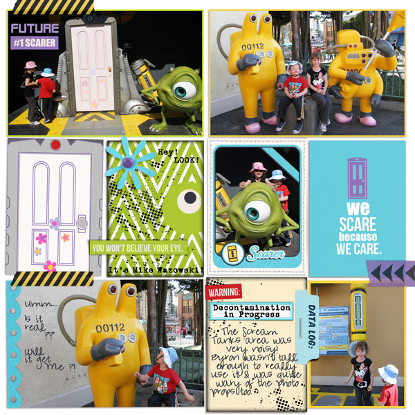 Disney Monsters Inc - Mike digital Project Life by justine featuring Project Mouse (Tomorrow) by Britt-ish Designs and Sahlin Studio
