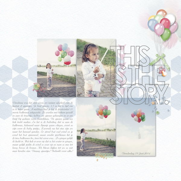 This is the story digital scrapbook layout by milo82 featuring We Are Storytellers Word Art by Sahlin Studio