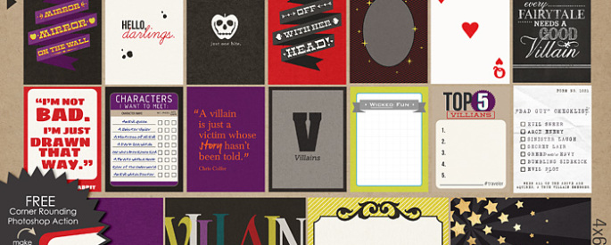 Project Mouse: Villains Journal Cards by Britt-ish Designs and Sahlin Studio - Perfect for in your Disney Project Life or pocket scrapbook albums for villains or Halloween!