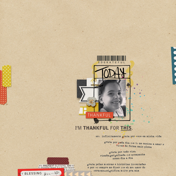 November digital pocket scrapbooking double page by Ana.Paula2 featuring Gather and MPM Add-Ons by Sahlin Studio