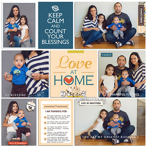 Love At Home digital pocket scrapbooking page by mrivas2181 featuring Gather and MPM Add-Ons by Sahlin Studio