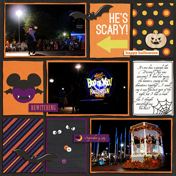 Disney Halloween digital project life page by MelanieB featuring Project Mouse: Villains by Britt-ish Designs and Sahlin Studio