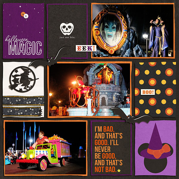 Disney Halloween digital project life page by MelanieB featuring Project Mouse: Villains by Britt-ish Designs and Sahlin Studio