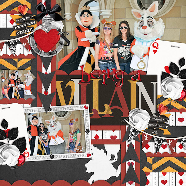 Disney Meet and Greet with Queen of Hearts and Rabbit by wendy featuring Project Mouse: Villains  (cards & autographs) by Britt-ish Designs and Sahlin Studio