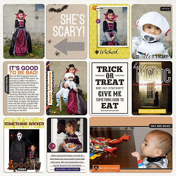 Trick or Treat Project Life page by mrivas2181 featuring Project Mouse: Villains  (cards & autographs) by Britt-ish Designs and Sahlin Studio