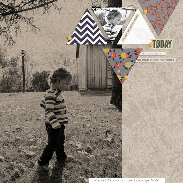 Fall digital scrapbook layout created by EHStudios featuring autumn frost by sahlin studio