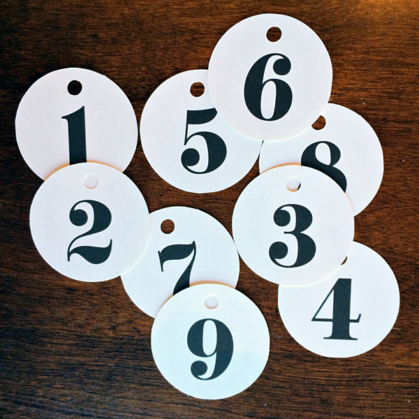 counting down: number tags  by sahlin studio - Printed to use on Holiday Gifts!