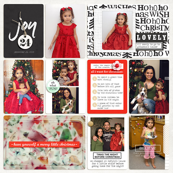 Christmas Holida Project Life page by mrivas2181 using Memory Pocket Monthly Subscription | Joy Perfect for using in your Project Life or December Daily album!