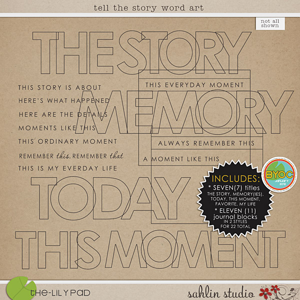 tell the story word art by sahlin studio