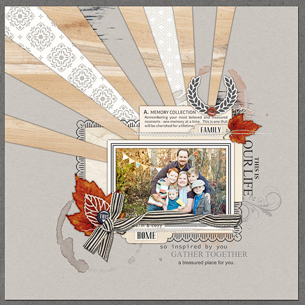 This Is Our Life digital scrapbooking page by amymallory featuring Chesterfield Kit by Sahlin Studio